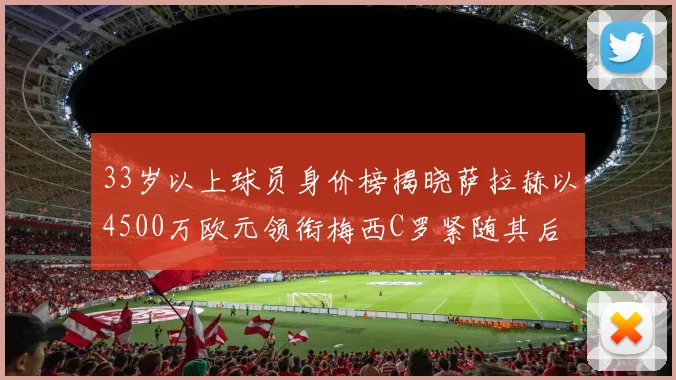 33岁以上球员身价榜揭晓萨拉赫以4500万欧元领衔梅西C罗紧随其后